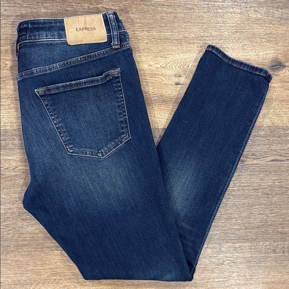 Express Men's Blue Jeans Hyper Stretch